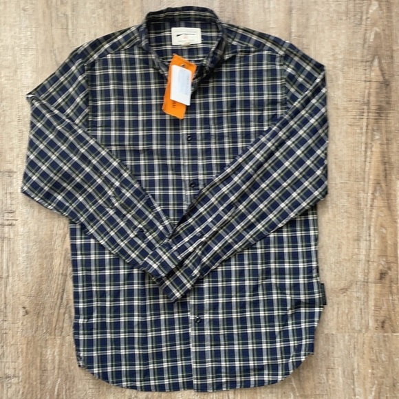 Field & Stream Plaid Button Long Sleeve Shirt Blue Small - Picture 1 of 3